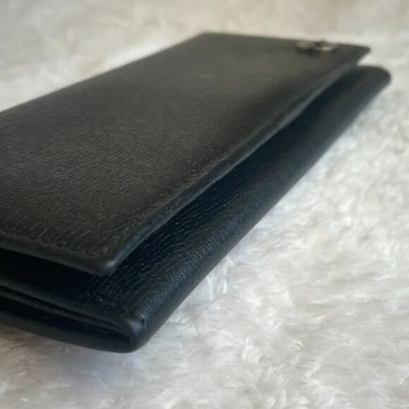 Gucci Black Long Wallet with Orange Horse Bit Pattern w/COA - Picture 9 of 16